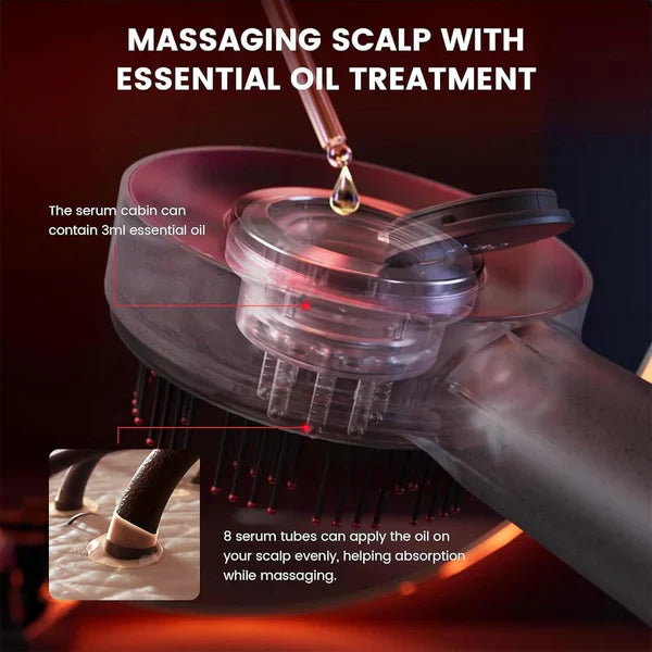 Rijaal™ Scalp Massager Brush (Red) – فرشاة تدليك فروة الرأس (حمراء)