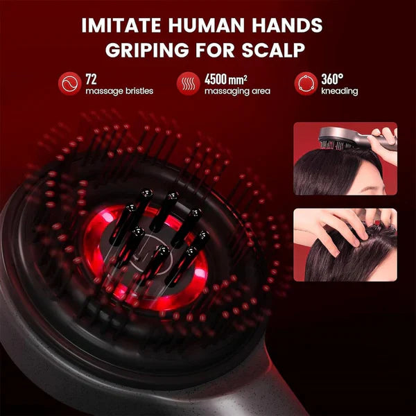 Rijaal™ Scalp Massager Brush (Red) – فرشاة تدليك فروة الرأس (حمراء)