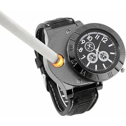 Rijaal™Men's Military USB Lighter Watch
