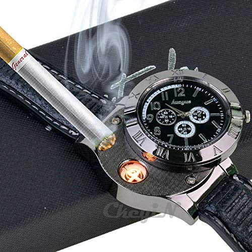 Rijaal™Men's Military USB Lighter Watch