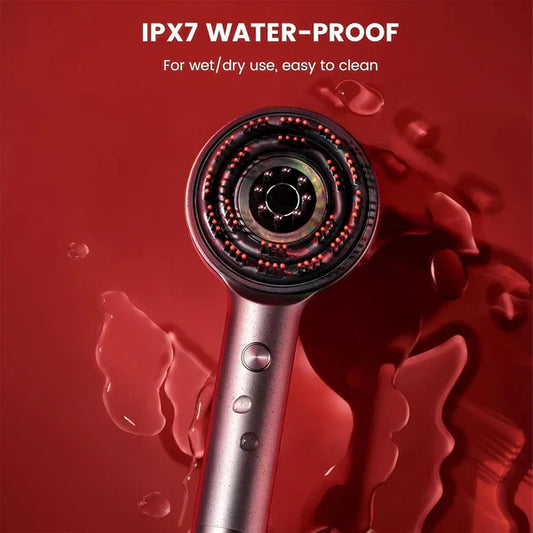 Rijaal™ Scalp Massager Brush (Red) – فرشاة تدليك فروة الرأس (حمراء)